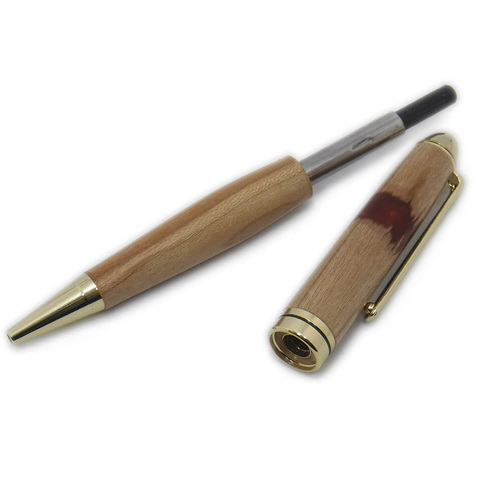 PENNA IN LEGNO DI CILIEGIO CON COLATA IN RESINA