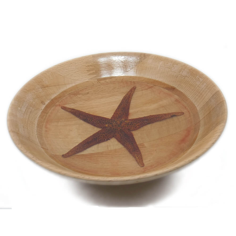SVUOTATASCHE IN LEGNO DI FAGGIO CON STELLA MARINA