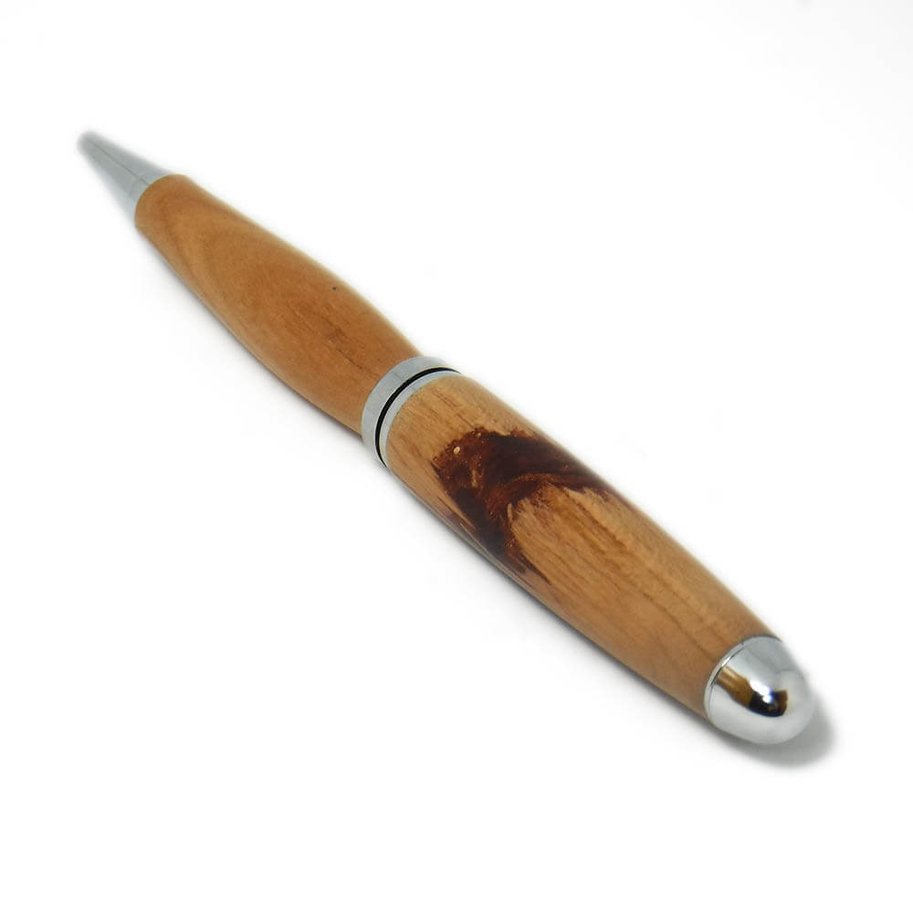 Penna a sfera in legno di Ciliegio artigianale per