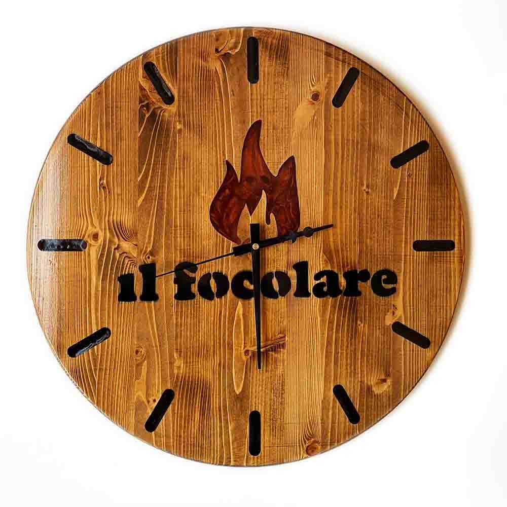 Orologio in legno personalizzabile artigianale tra
