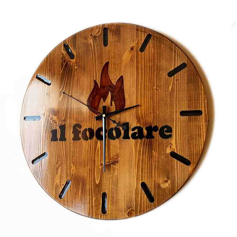Orologio in legno personalizzabile artigianale tra
