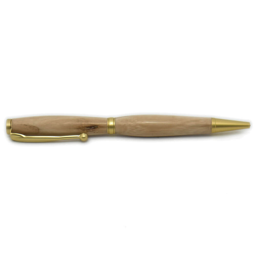 Penna a sfera artigianale in legno di ulivo person