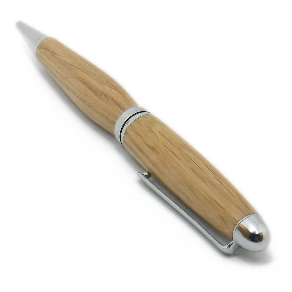 Penna a sfera in legno di Rovere artigianale perso